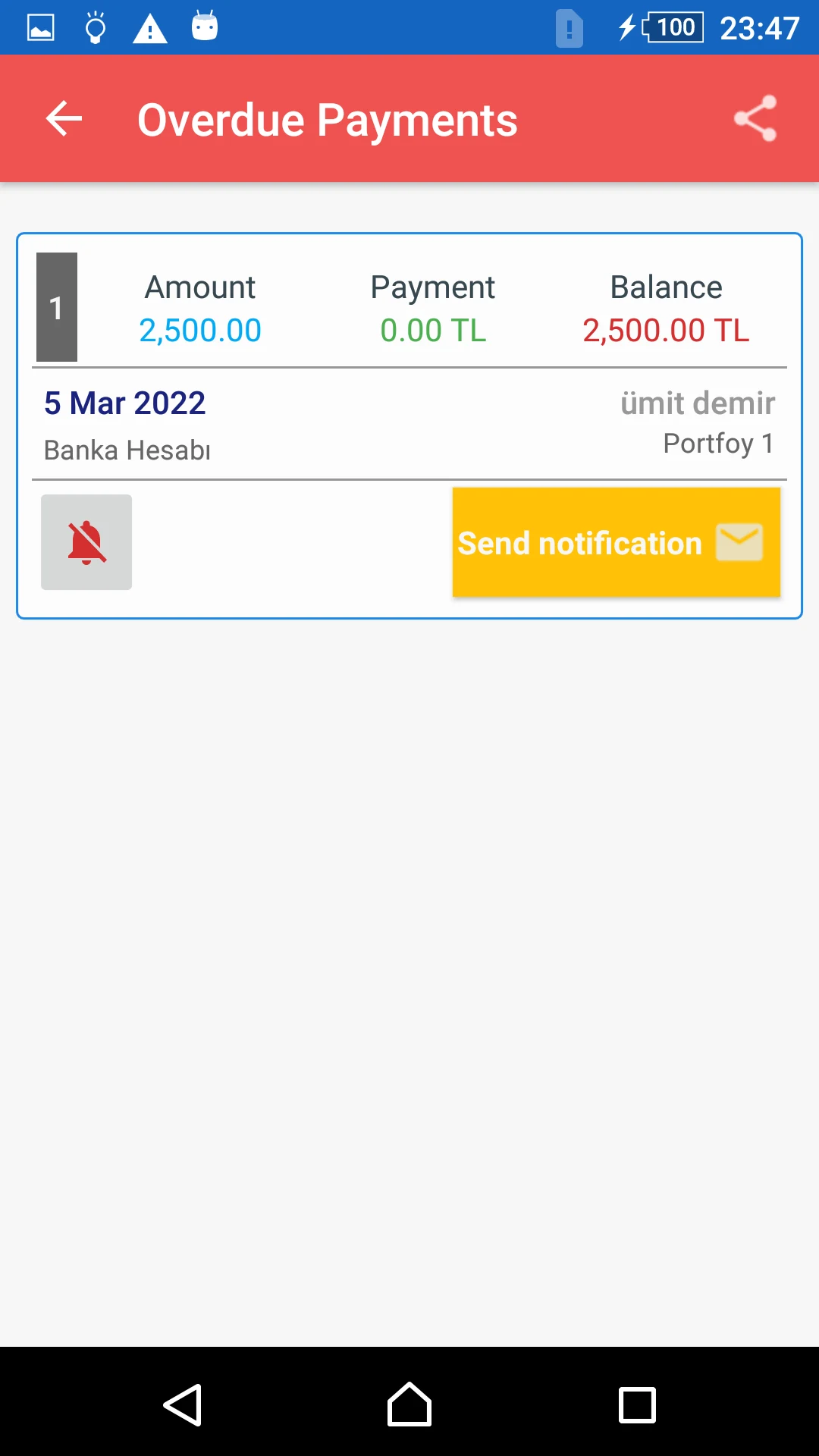 Lease Contract screenshot